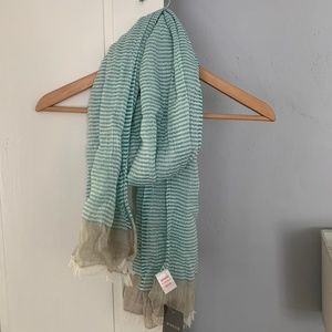 Women's Pistil Pita Scarf, Aqua Stripe